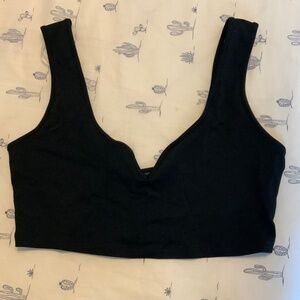 Wild Fable Black Rib Knit V-Neck Crop Tank Top – Size M (Discontinued)
